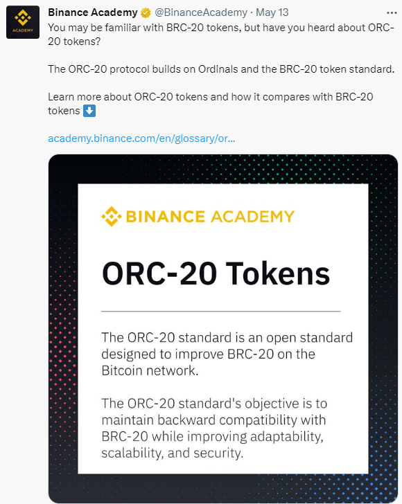 币安入局<strong></p>
<p>币安软件</strong>，ORC20 是否会替代 BRC20？