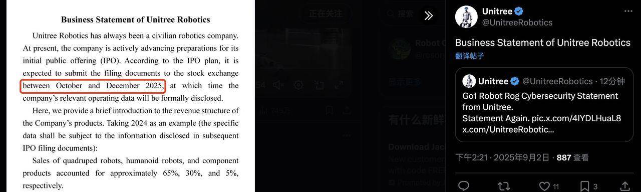 宇树科技四季度递交上市申请<strong></p>
<p>币币火网莱特</strong>，目标或为科创板